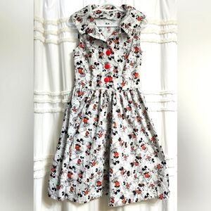 Rare, Vintage Disney Dress with Mickey and Red Accents. FINAL Reduced Price!